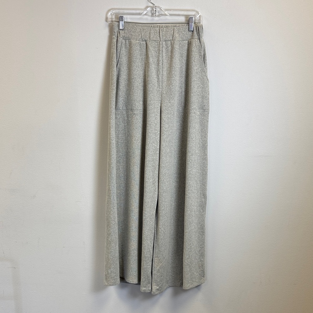 Women's Wide Leg Pocket Pants - Light Heather Gray